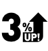 3%UP!
